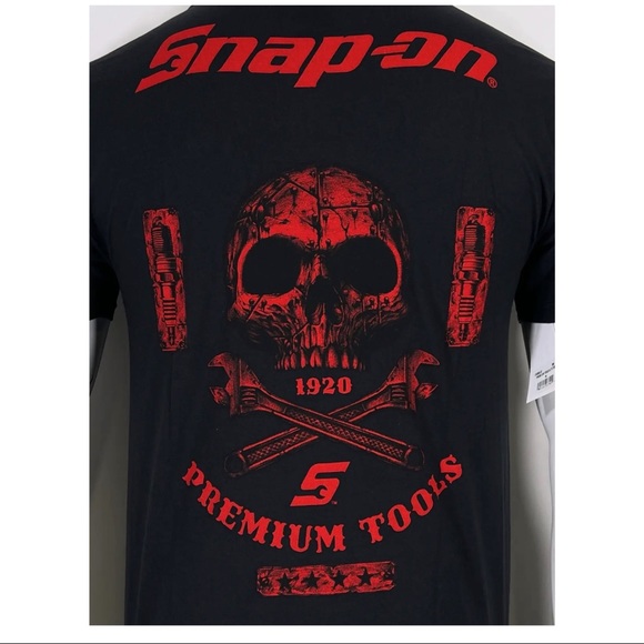 SNAP ON Clothing Men's Short Sleeve T-Shirt Premium Tools Black - Picture 3 of 4